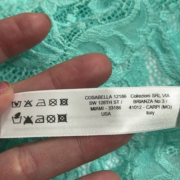 (T2) COSABELLA & Aqua Lace Slip Dress mini,Sz M - Picture 16 of 16